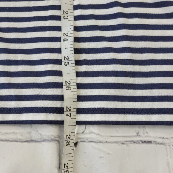 Michael Kors Woman’s Navy Blue white stripes lace up neckline tunic tee shirt 1X - Picture 4 of 11